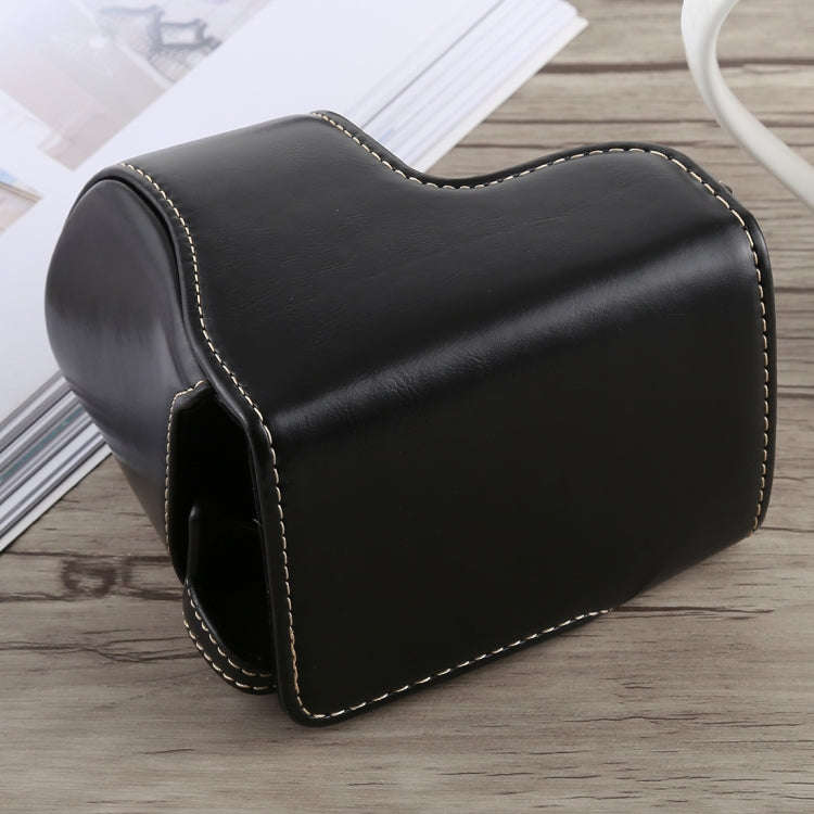 Full Body Camera PU Leather Case Bag with Strap for Sony A5100 (Black)