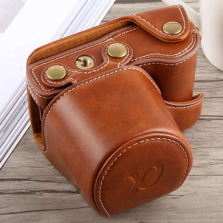 Full Body Camera PU Leather Case Bag with Strap for Sony A5100 (Brown)