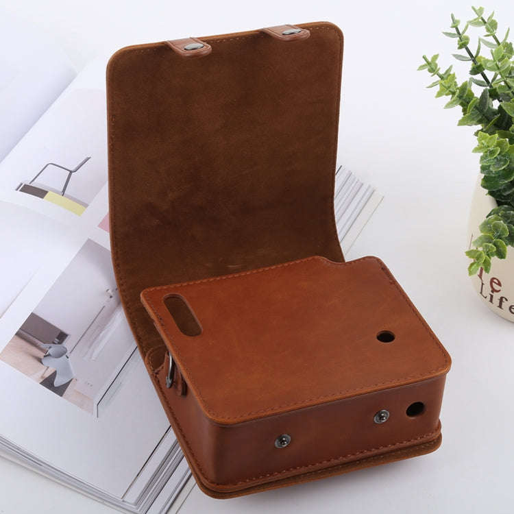 Retro Style Full Body Camera PU Leather Case Bag with Strap for FUJIFILM instax SQUARE SQ6 (Brown)