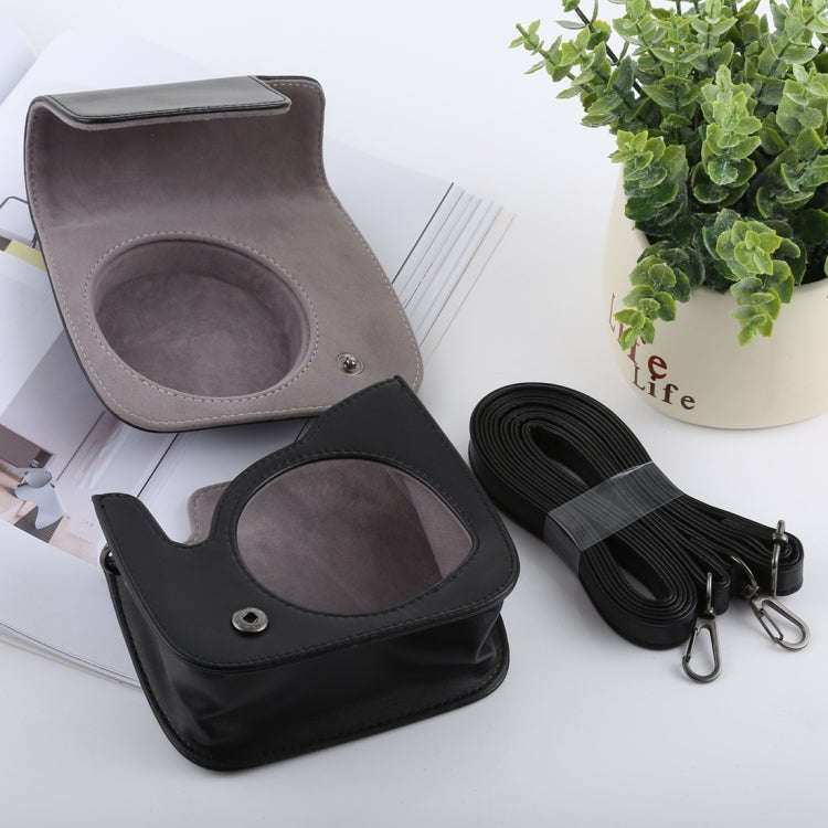 Retro Style Full Body Camera PU Leather Case Bag with Strap for FUJIFILM instax mini 9 / mini 8+ ...