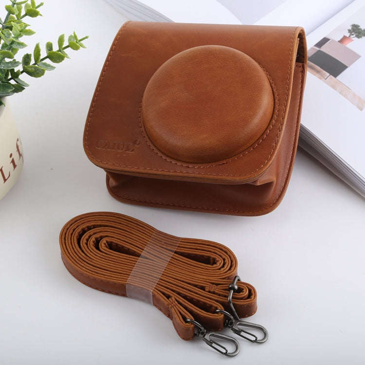 Retro Style Full Body Camera PU Leather Case Bag with Strap for FUJIFILM instax mini 9 / mini 8+ ...