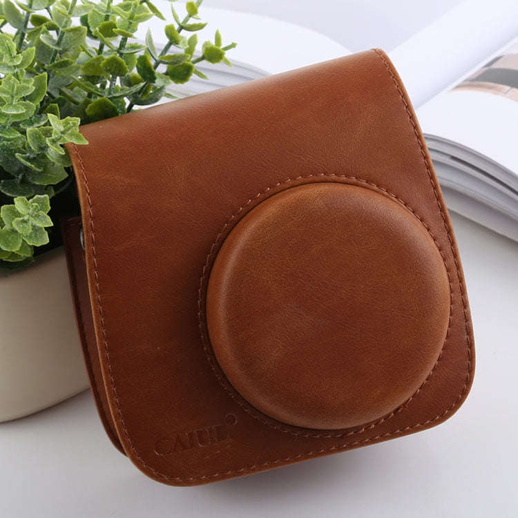 Retro Style Full Body Camera PU Leather Case Bag with Strap for FUJIFILM instax mini 9 / mini 8+ ...