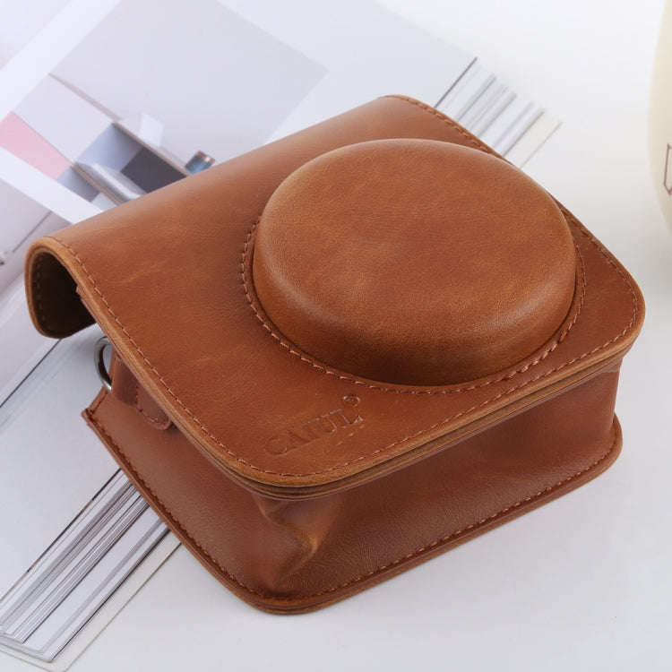 Retro Style Full Body Camera PU Leather Case Bag with Strap for FUJIFILM instax mini 9 / mini 8+ ...