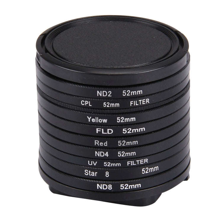 JUNESTAR 11 in 1 Proffesional 52mm Lens Filter(CPL + UV + ND8 + ND4 + ND2 + Star 8 + Red + Yellow...
