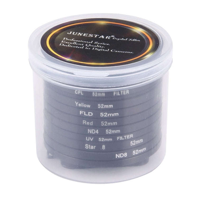 JUNESTAR 11 in 1 Proffesional 52mm Lens Filter(CPL + UV + ND8 + ND4 + ND2 + Star 8 + Red + Yellow...