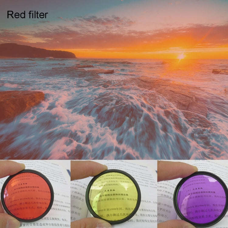 JUNESTAR 7 in 1 Proffesional 37mm Lens Filter(CPL + UV + ND4 + Red + Yellow + FLD / Purple) & Len...
