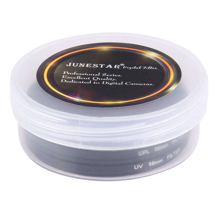 JUNESTAR 3 in 1 Proffesional 58mm Lens Filter(CPL + UV + FLD / Purple) for GoPro & Xiaomi Xiaoyi ...