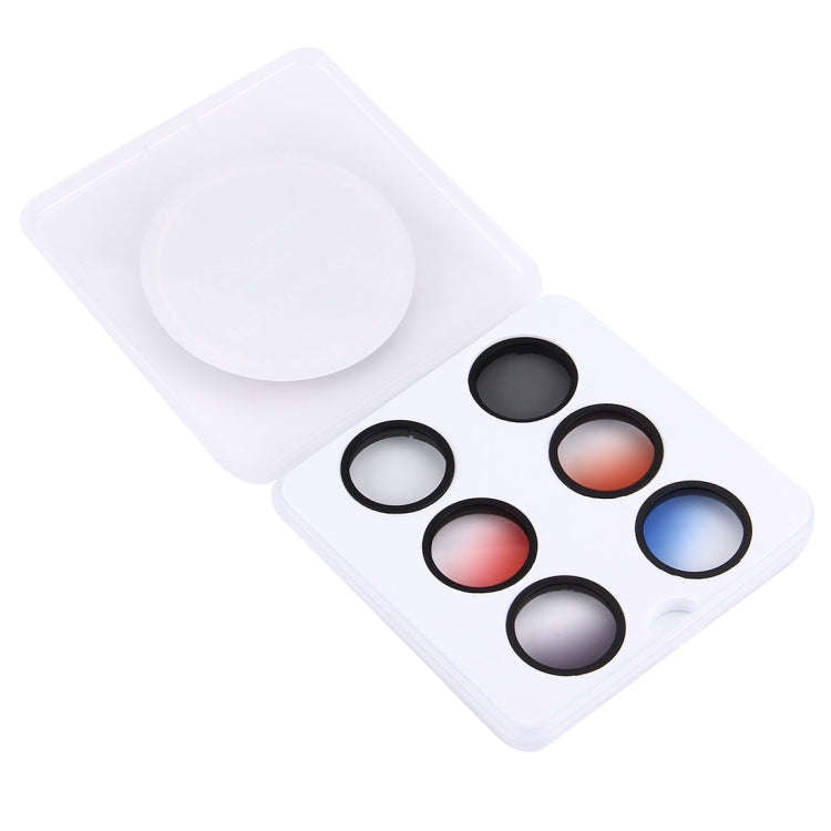 JUNESTAR 6 in 1 Professional 34mm Lens Filter(CPL + UV + Gradual Red + Gradual Orange + Gradual B...