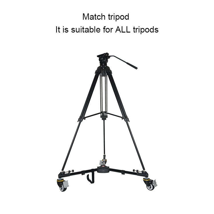 Kingjoy VX-600D Aluminium Alloy Camera Big Foot Wheel Tripod Pulley Base