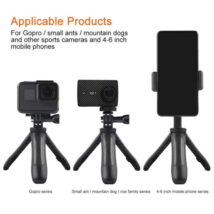 GP446 Multifunctional Mini Fixed Tripod for GoPro, Insta360, DJI and Other Action Cameras(Grey)