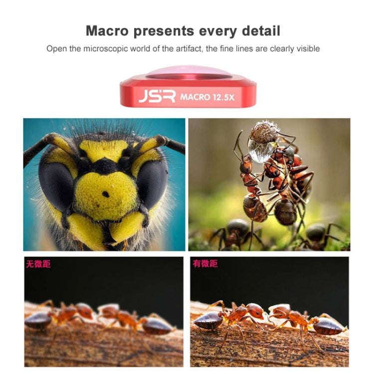 JSR 5 in 1 CR Super Wide Angle Lens 12.5X Macro Lens + CPL Lens + Star + ND16 Lens Filter Set for...