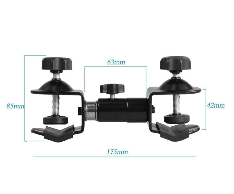 C-Type 2 in 1 Camera Umbrella Holder Clip Clamp Bracket Support for Tripod Light Stand Outdoor Ph...