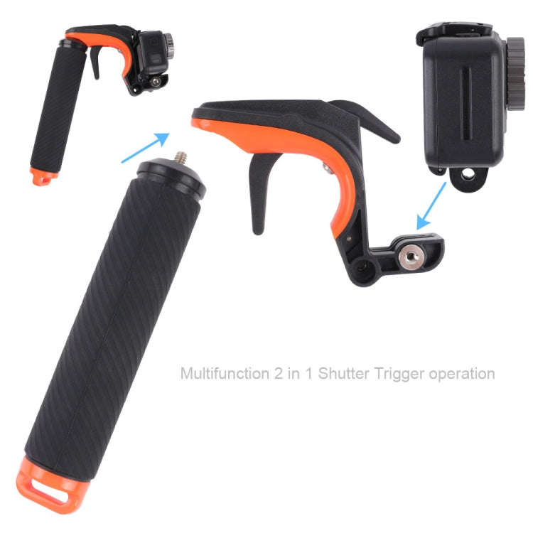 Shutter Trigger + Floating Hand Grip Diving Buoyancy Stick with Adjustable Anti-lost Strap & Scre...