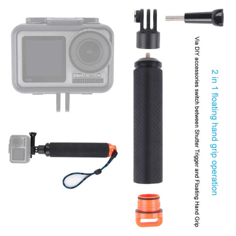Shutter Trigger + Floating Hand Grip Diving Buoyancy Stick with Adjustable Anti-lost Strap & Scre...