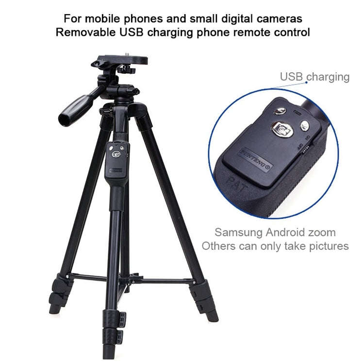 YUNTENG VCT-5208RM Aluminum Magnesium Alloy Leg Tripod Mount with Bluetooth Remote Control & Trip...