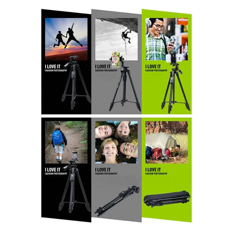 YUNTENG VCT-5208RM Aluminum Magnesium Alloy Leg Tripod Mount with Bluetooth Remote Control & Trip...