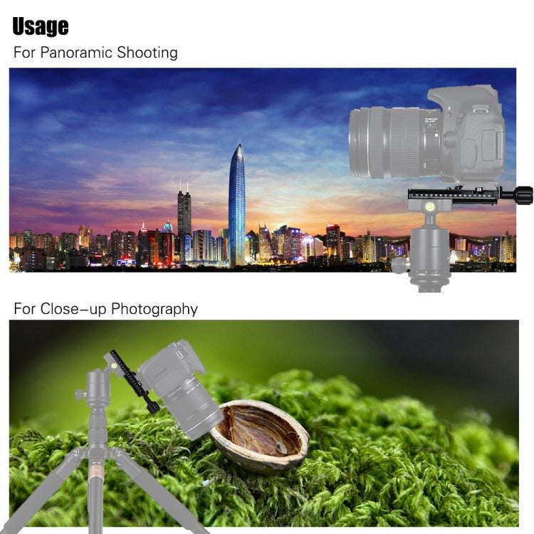 NNR-100 Multi-Purpose 100mm Nodal Rail Slide Plate QR Clamp Macro Panoramic Bracket