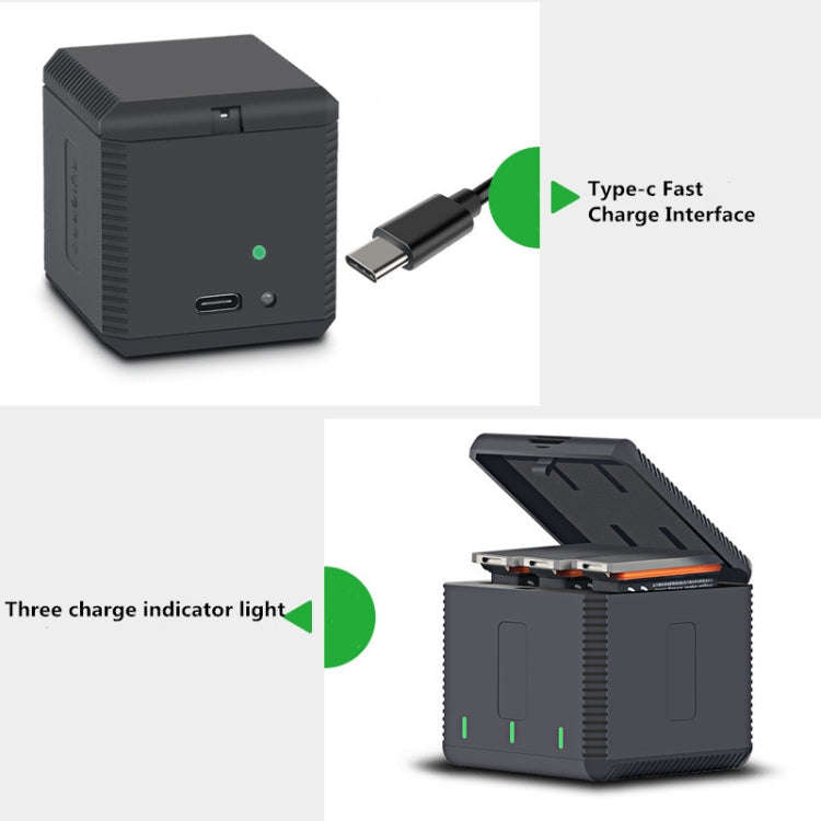 RUIGPRO 5V 3A QC 3.0 + PD Quick Charger Power Adapter for DJI OSMO Action, US Plug