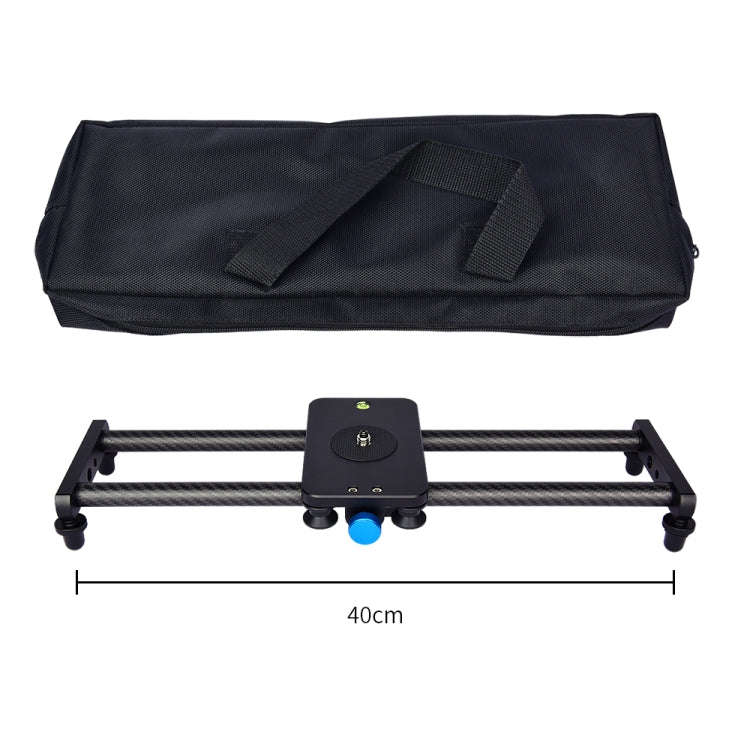 YELANGU L40T 40cm Carbon Fiber Slide Rail Track for SLR Cameras / Video Cameras (Black)