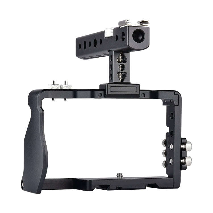 YELANGU C6 Camera Video Cage Handle Stabilizer for Sony A6000 / A6300 / A6500 / A6400(Black)