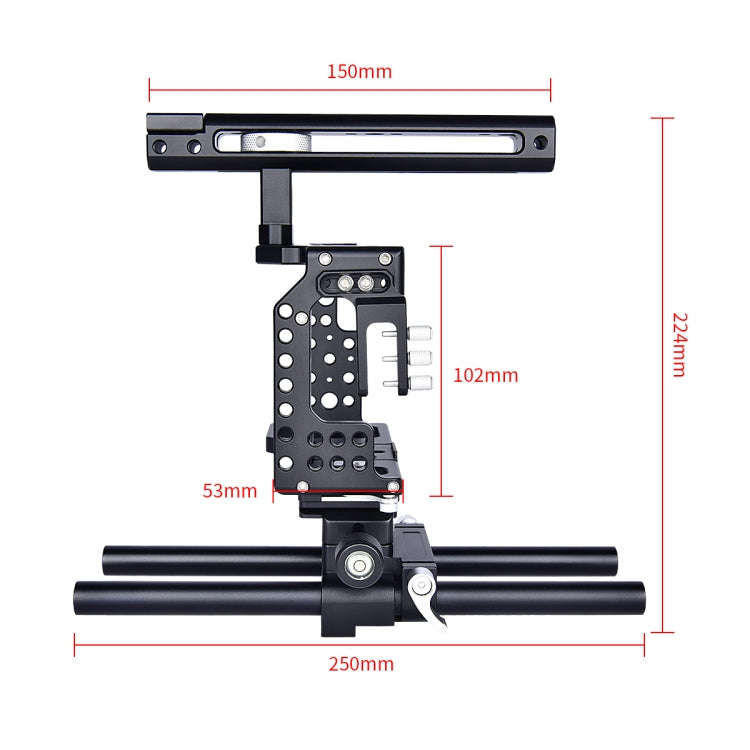 YELANGU CA7 YLG0908A-A Handle Video Camera Cage Stabilizer for  Sony A7K & A7X & A73  & A7S & A7R...