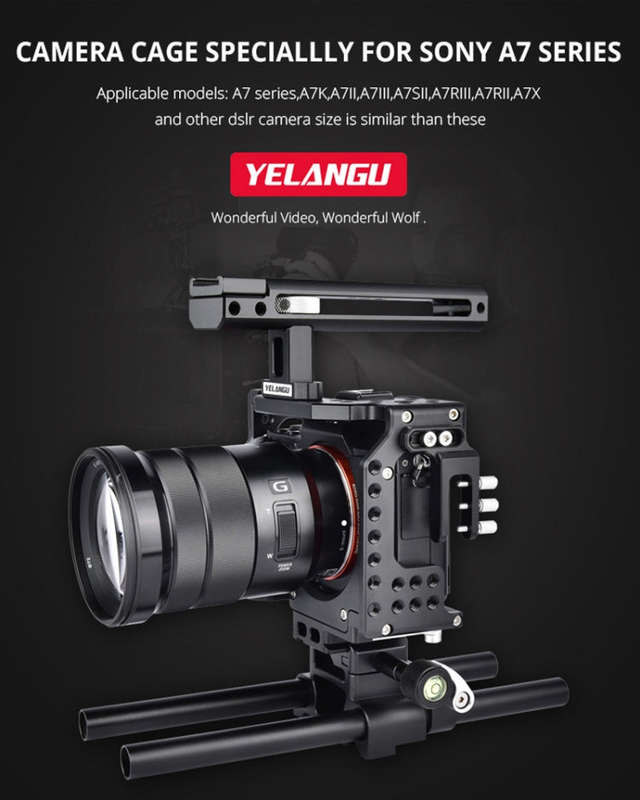YELANGU CA7 YLG0908A-A Handle Video Camera Cage Stabilizer for  Sony A7K & A7X & A73  & A7S & A7R...