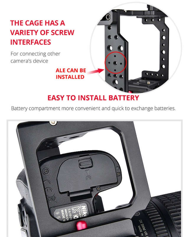 YELANGU C8 YLG0910 Handle Video Camera Cage Stabilizer(Black)