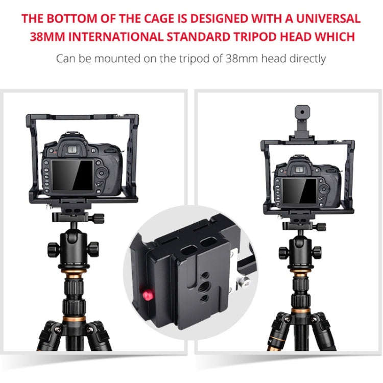 YELANGU C8 YLG0910 Handle Video Camera Cage Stabilizer(Black)
