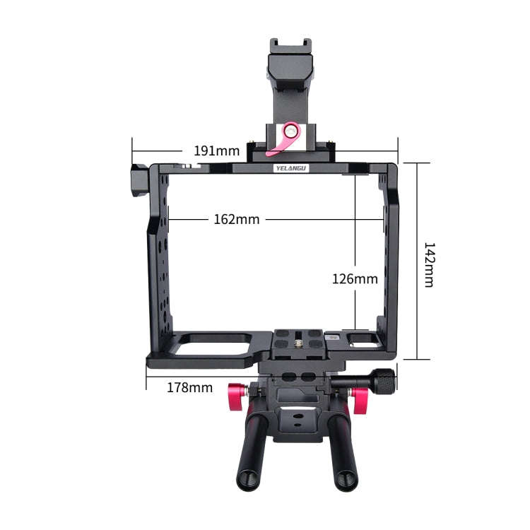 YELANGU C8 YLG0910 Handle Video Camera Cage Stabilizer(Black)