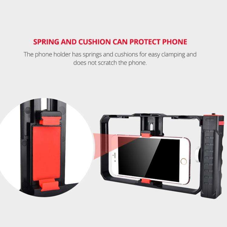 YLG0901B Vlogging Live Broadcast Smartphone Plastic Cage Video Rig Filmmaking Recording Handle St...