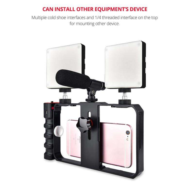 YLG0901B Vlogging Live Broadcast Smartphone Plastic Cage Video Rig Filmmaking Recording Handle St...