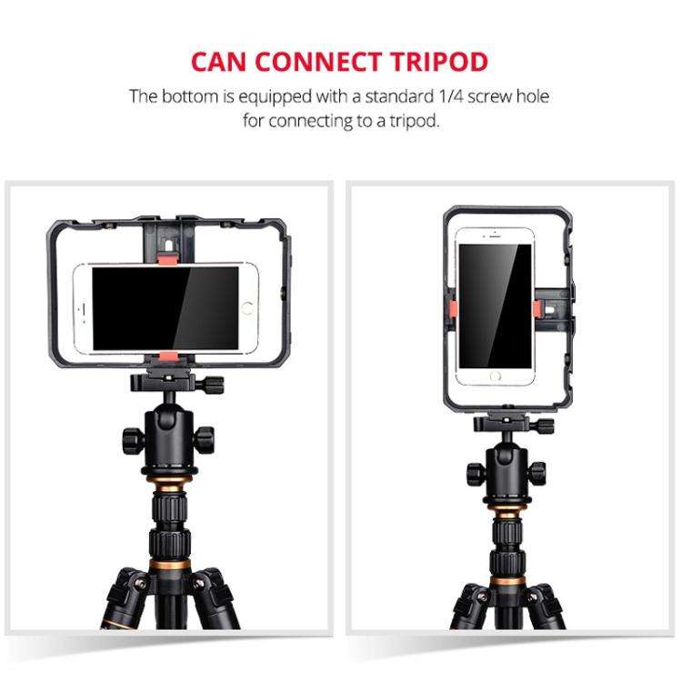 YLG0901B Vlogging Live Broadcast Smartphone Plastic Cage Video Rig Filmmaking Recording Handle St...