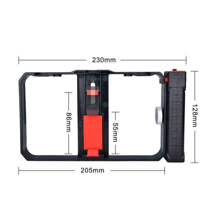 YLG0901B Vlogging Live Broadcast Smartphone Plastic Cage Video Rig Filmmaking Recording Handle St...