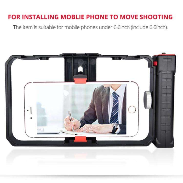 YLG0901B Vlogging Live Broadcast Smartphone Plastic Cage Video Rig Filmmaking Recording Handle St...