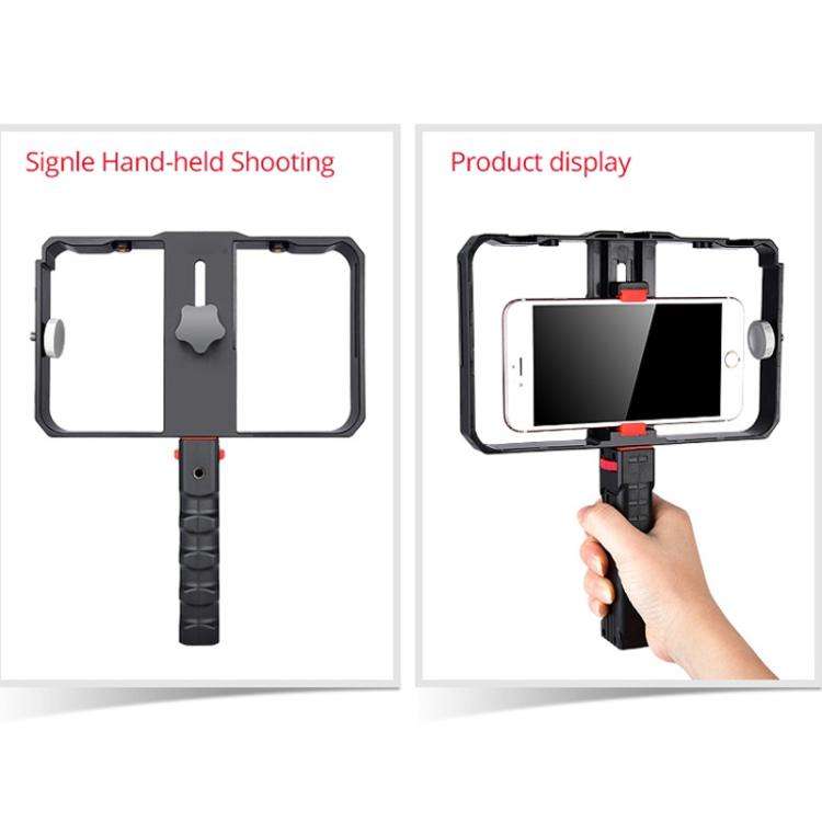 YLG0901B Vlogging Live Broadcast Smartphone Plastic Cage Video Rig Filmmaking Recording Handle St...