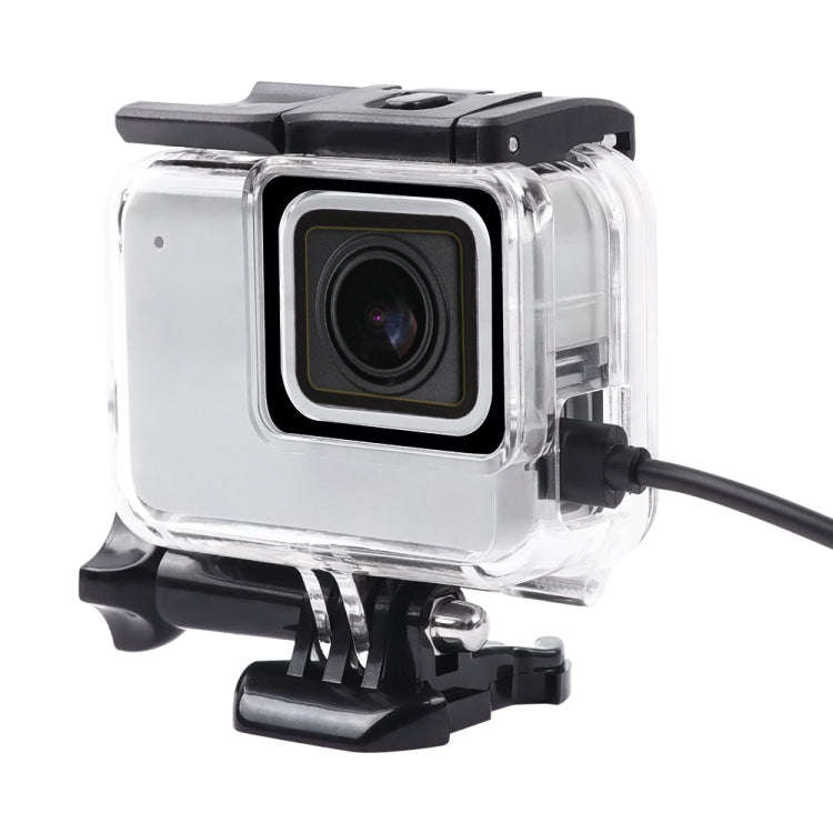 For GoPro HERO7 White /Silver Skeleton Housing Side Hollow Protective Case with Buckle Basic Moun...