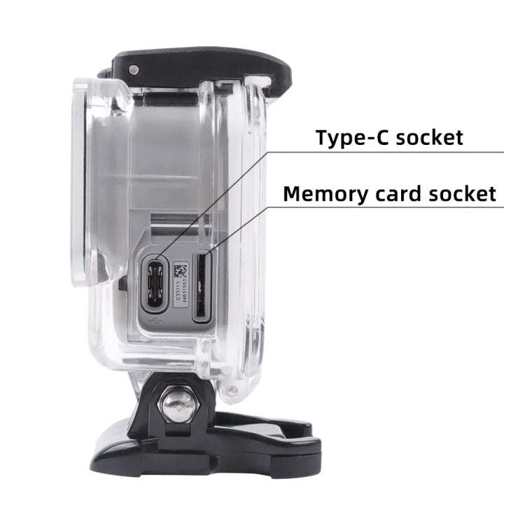 For GoPro HERO7 White /Silver Skeleton Housing Side Hollow Protective Case with Buckle Basic Moun...
