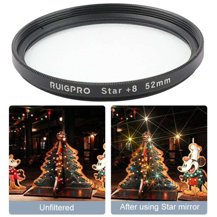 RUIGPRO for GoPro HERO 7/6 /5 Professional 52mm 8X Star Effect Lens Filter with Filter Adapter Ri...