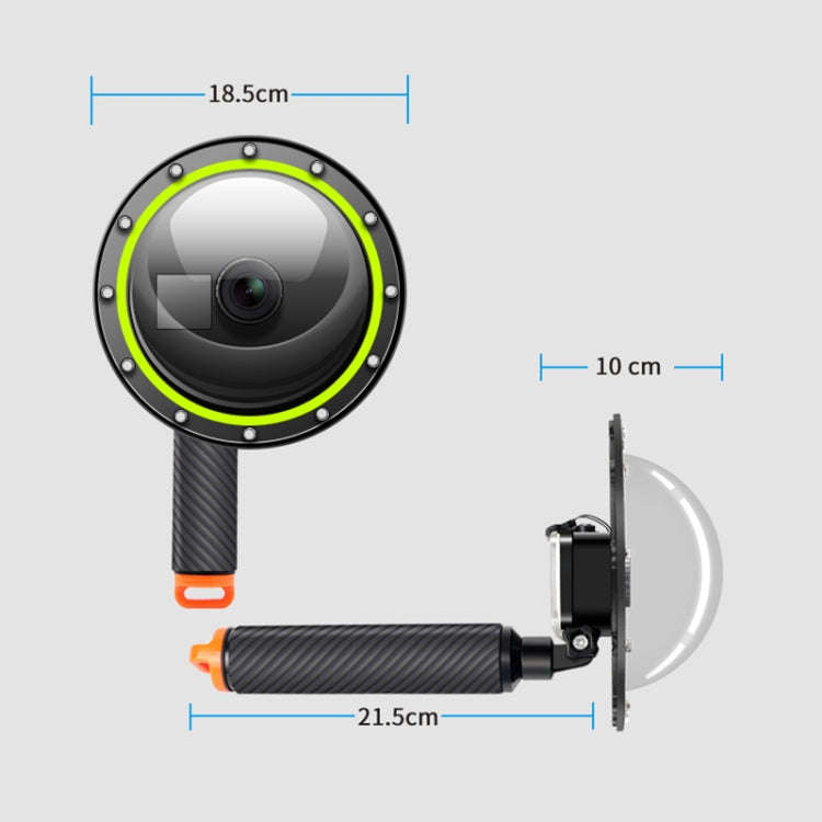 RUIGPRO Floating Hand Grip Dome Port Underwater Diving Camera Lens Transparent Cover for DJI Osmo...