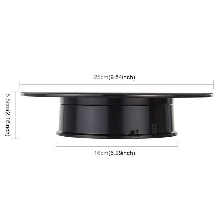25cm 360 Degree Electric Rotating Turntable Display Stand Video Shooting Props Turntable for Phot...