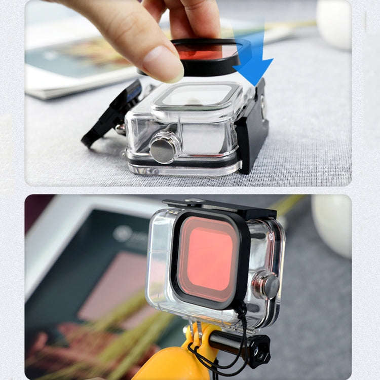Square Housing Diving Color Lens Filter for GoPro HERO8 Black(Purple)