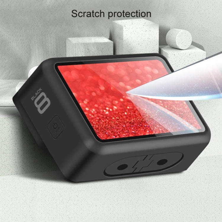 For GoPro HERO8 Black Lens + LCD Display Tempered Glass Film(Transparent)