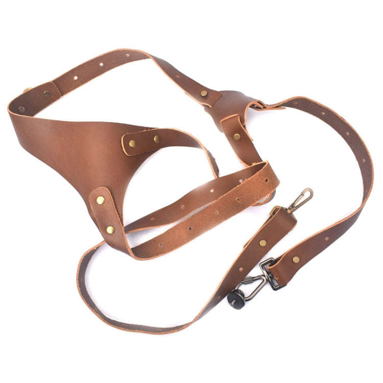 Quick Release Anti-Slip Shoulder Leather Harness Camera Strap with Metal Hook for SLR / DSLR Came...