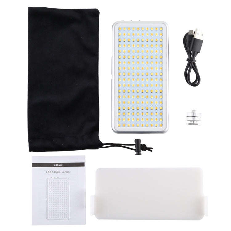 LED011S Pocket 180 LEDs Professional Vlogging Photography Video & Photo Studio Light with OLED Di...