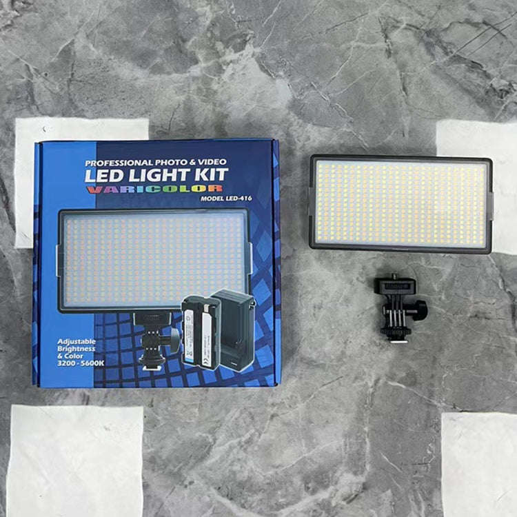 LED01 416 LEDs 3600LM Professional Vlogging Photography Video & Photo Studio Light for Canon / Ni...