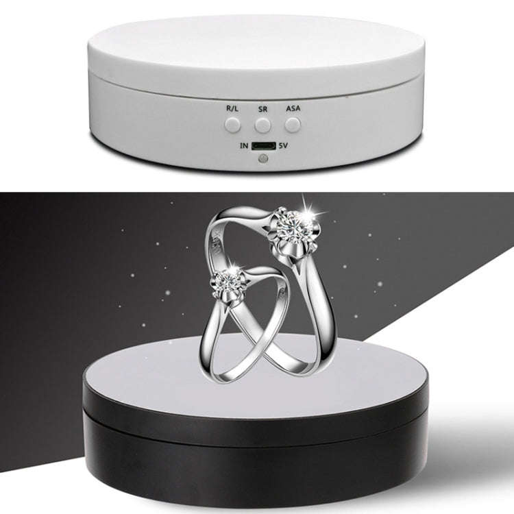 13.8cm USB Charging Smart 360 Degree Rotating Turntable Display Stand Video Shooting Props Turnta...
