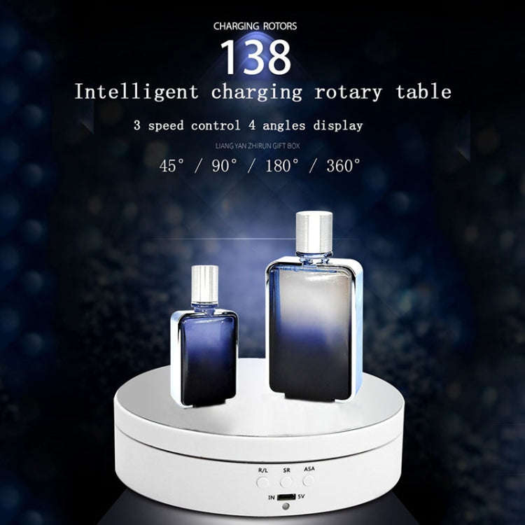 13.8cm USB Charging Smart 360 Degree Rotating Turntable Display Stand Video Shooting Props Turnta...