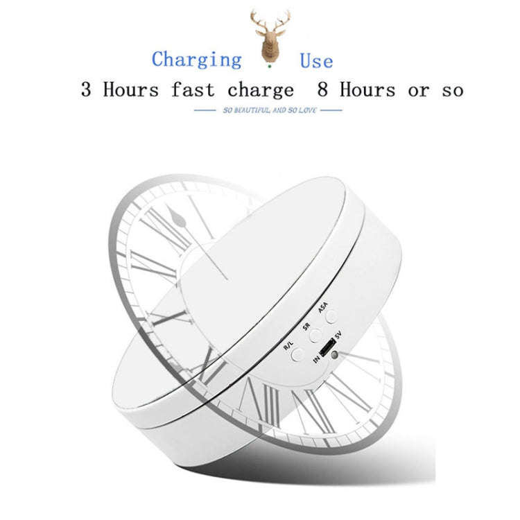 13.8cm USB Charging Smart 360 Degree Rotating Turntable Display Stand Video Shooting Props Turnta...