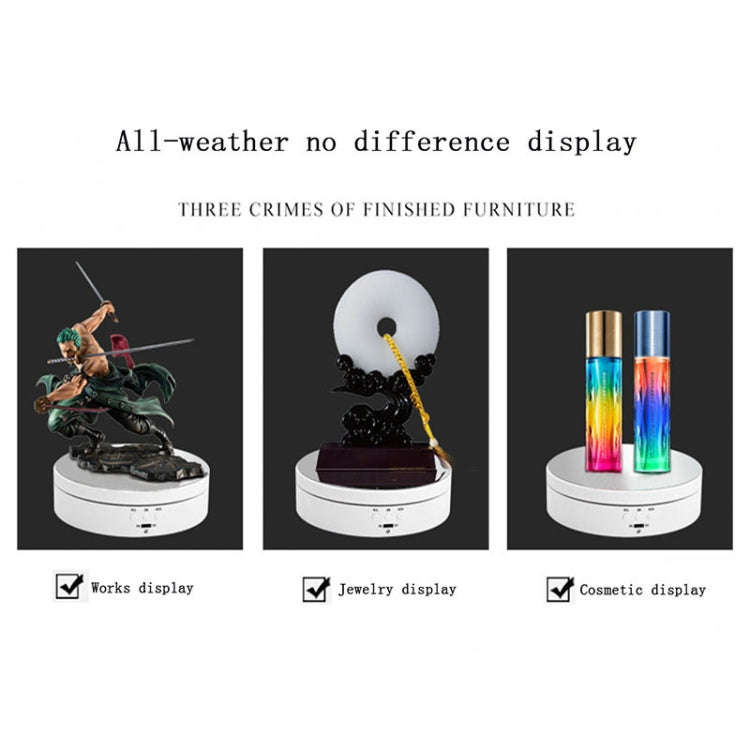 13.8cm USB Charging Smart 360 Degree Rotating Turntable Display Stand Video Shooting Props Turnta...