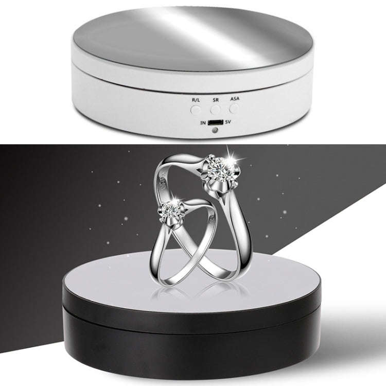 13.8cm Mirror Style USB Charging Smart 360 Degree Rotating Turntable Display Stand Video Shooting...